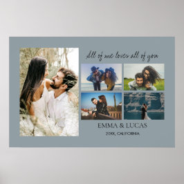 「私の全てがあなたの全てを愛している」写真コラージュポスター ポスター