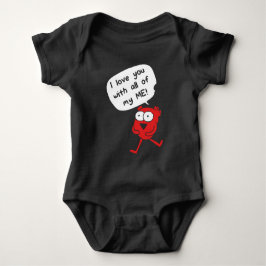 私の全てで愛してる - かわいいバレンタイン ベビーボディスーツ
