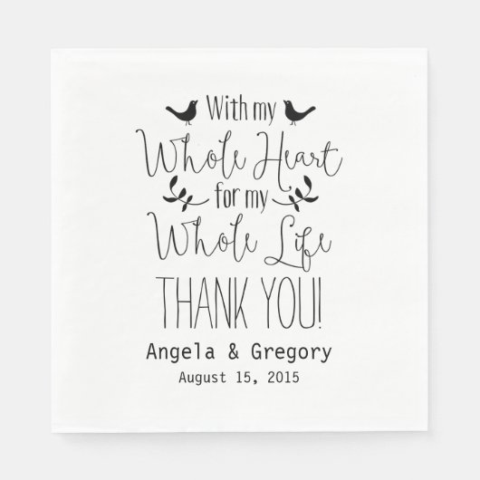 私の全ハートで結婚は スタンダードランチョンナプキン (正面)