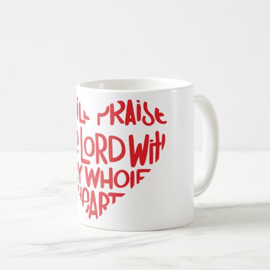 私の全ハート コーヒーマグカップ (正面右)