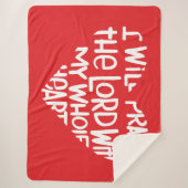 私の全ハート シェルパブランケット (正面)