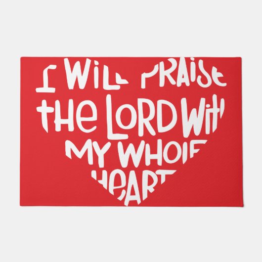 私の全ハート ドアマット (正面)