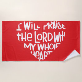 私の全ハート ビーチタオル