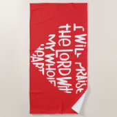 私の全ハート ビーチタオル (正面)