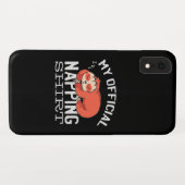 私の公式お昼寝シャツ ナマケモノ Case-Mate iPhoneケース (裏面(横))