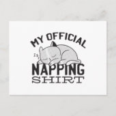 私の公式なおむつシャツ – 怠惰な寝猫 ポストカード (正面)