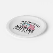 私の公式なおむつシャツ – 怠惰な眠りユニコーン ペーパープレート (アングル)