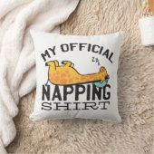 私の公式なおむつシャツ – 怠惰な眠るキリン クッション (ブランケット)