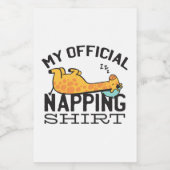 私の公式なおむつシャツ – 怠惰な眠るキリン フードラベル (シングルラベル)