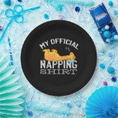 私の公式なおむつシャツ – 怠惰な眠るキリン ペーパープレート (パーティー)