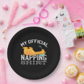 私の公式なおむつシャツ – 怠惰な眠るキリン ペーパープレート (パーティー)