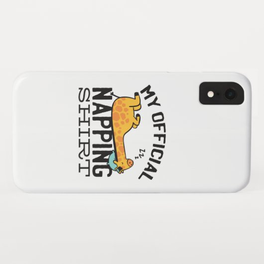 私の公式なおむつシャツ – 怠惰な眠るキリン Case-Mate iPhoneケース (裏面(横))