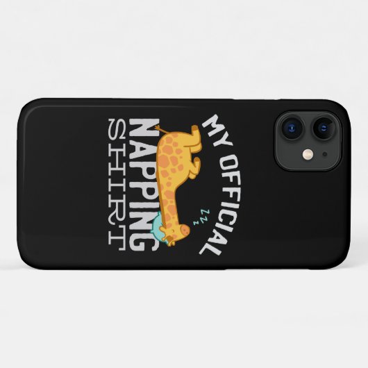 私の公式なおむつシャツ – 怠惰な眠るキリン Case-Mate iPhoneケース (裏面(横))