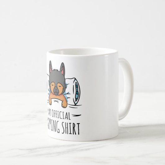 私の公式な寝癖のシャツは犬と一緒 コーヒーマグカップ (正面右)