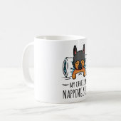 私の公式な寝癖のシャツは犬と一緒 コーヒーマグカップ (正面左)