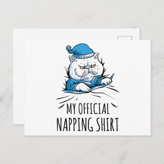 私の公式な寝癖のシャツは犬と一緒 ポストカード (正面/裏面)