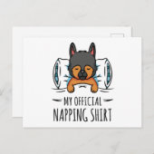 私の公式な寝癖のシャツは犬と一緒 ポストカード (正面/裏面)