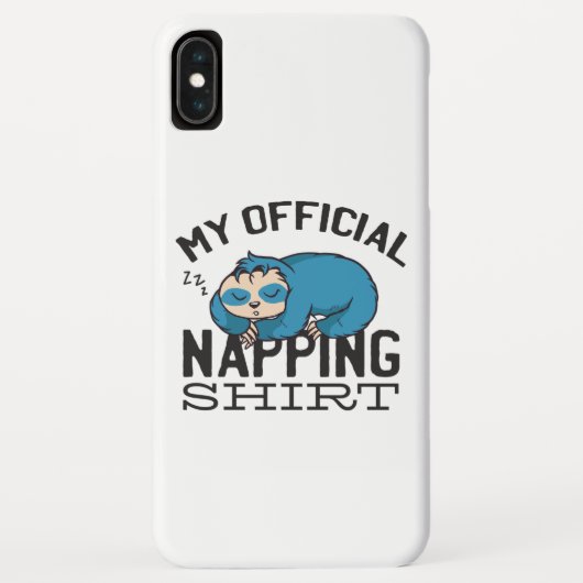 私の公式な昼寝シャツ - 怠惰な寝るナマケモノ Case-Mate iPhoneケース (裏面)