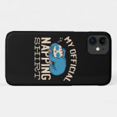 私の公式のナッピングのシャツ、怠惰な眠るスロース Case-Mate iPhoneケース (裏面(横))