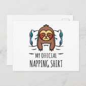 私の公式の寝癖のあるナッピング・シャツはナース ポストカード (正面/裏面)