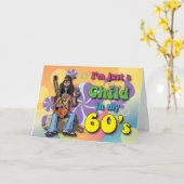 私の六十年代の子供 カード (黄色い花)