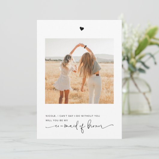 私の共同メイド・オブ・オーナー（花嫁付き添い人）の写真 招待状 (スタンド正面)