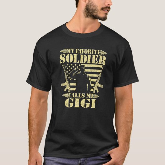 私の兵士お気に入りのはギギ軍隊と呼ぶ誇りを持った Tシャツ (正面)