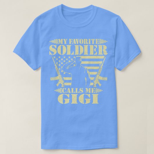私の兵士お気に入りのはギギ軍隊と呼ぶ誇りを持った Tシャツ (デザイン正面)