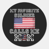 私の兵士お気に入りのは私をママ軍マ誇りを持ったムと呼ぶ ラウンドシール (正面)