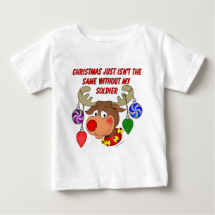 私の兵士がいなければクリスマスも同じじゃない ベビーTシャツ