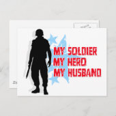 私の兵士、私の英雄、私の夫 ポストカード (正面/裏面)