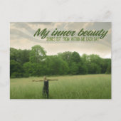 「私の内なる美しい」モチベーション肯定 ポストカード (正面)