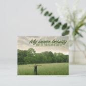 「私の内なる美しい」モチベーション肯定 ポストカード (スタンド正面)