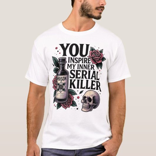 私の内なる連続殺人鬼を刺激する スプーキーシーズン Tシャツ (正面)