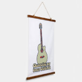 私の内ギタリストをチャネリングおもしろい。ギター引用文 吊り下げ型タペストリー (傾斜あり)