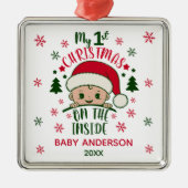 私の内側の最初のクリスマス メタルオーナメント (正面)