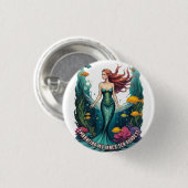 私の内海の女神を抱く – Mermaid 缶バッジ (正面&裏面)