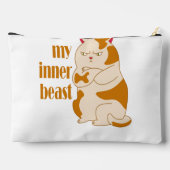 私の内獣怠惰な太った猫のやる気を起こさせる引用文 アクセサリーポーチ (裏面)