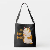 私の内獣怠惰な太った猫のやる気を起こさせる引用文 クロスボディバッグ (裏面)