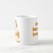 私の内獣怠惰な太った猫のやる気を起こさせる引用文 コーヒーマグカップ (中央)