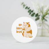 私の内獣怠惰な太った猫のやる気を起こさせる引用文 シーズンカード (スタンド正面)