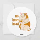 私の内獣怠惰な太った猫のやる気を起こさせる引用文 シーズンカード (裏面)