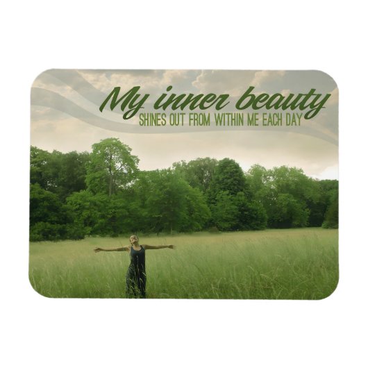 「私の内美しい」モチベーション肯定柔軟 マグネット (横)