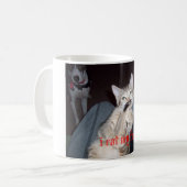 私の写真018、私は私の足を食べます コーヒーマグカップ (正面左)