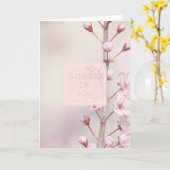 私の写真 桜の思いやり カード (黄色い花)