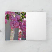 私の写真 美しいバラのフェンス カード (内部)