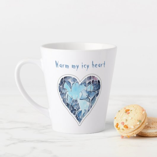 私の冷たいハートパーソナライズされた、 カフェラテマグ (インサイチュ)
