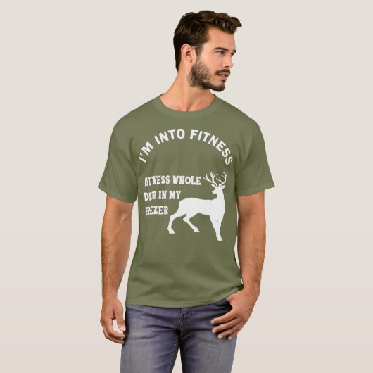 私の冷凍庫でフィットネスフィットネス全体の鹿に私の中に Tシャツ (正面フル)