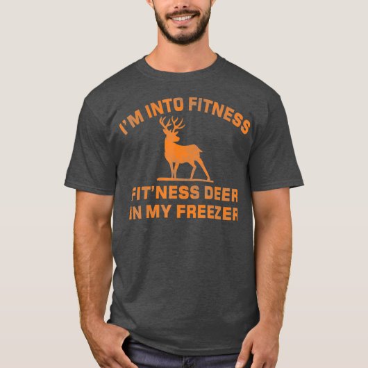 私の冷凍庫の鹿でフィットネスフィットネス鹿にイム Tシャツ (正面)