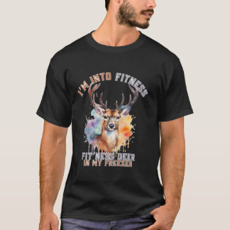 私の冷凍庫の鹿でフィットネスフィットネス鹿に私は Tシャツ